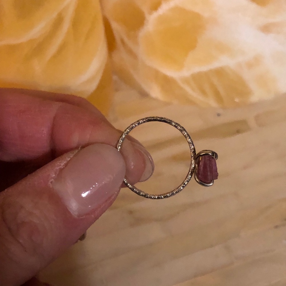 Sterling Silver Ruby Ring July Birthstone Size 6.5 - image 5